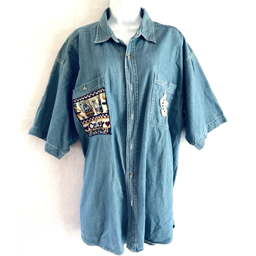 Vtg 90's Grandmacore USA Classic Authentic Outfitter 100% Cotton XL Teacher Cats